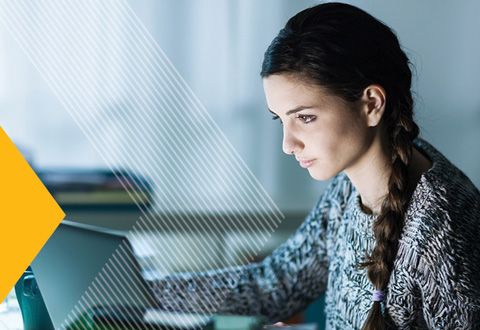 Generic photo of women working with a computer